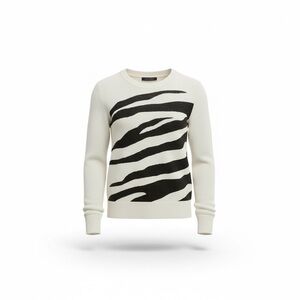 Banana‎ Republic Cashmere/Silk Zebra Print Crewneck Sweater  Size S